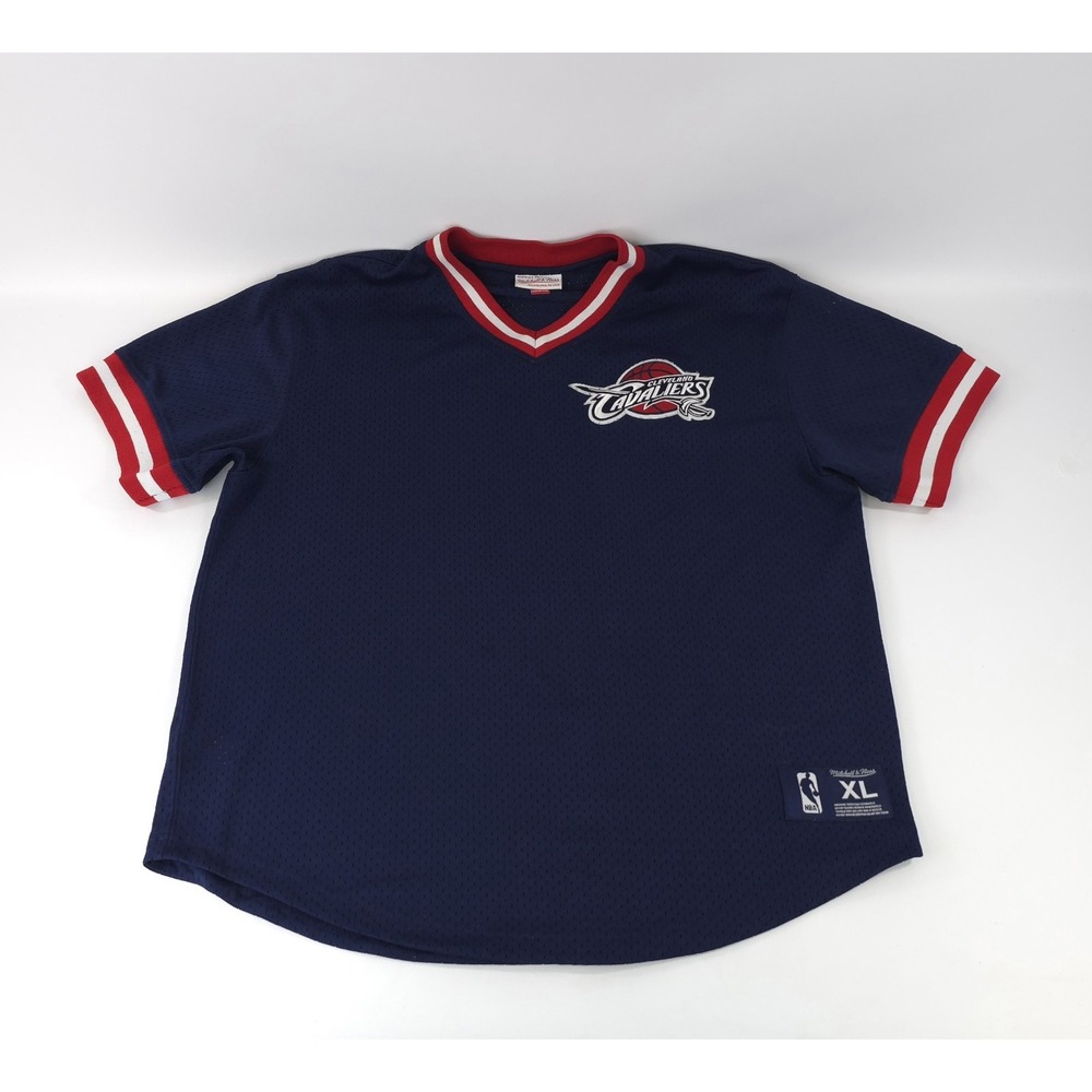 Mitchell & Ness Cleveland Cavaliers Blue V-Neck Jersey Size XL